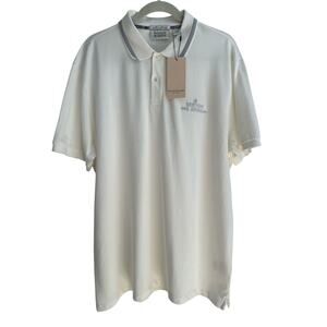 Scotch & Soda | NWT Men's XL Short Sleeve Pique Polo Shirt in Swan w/ Logo
